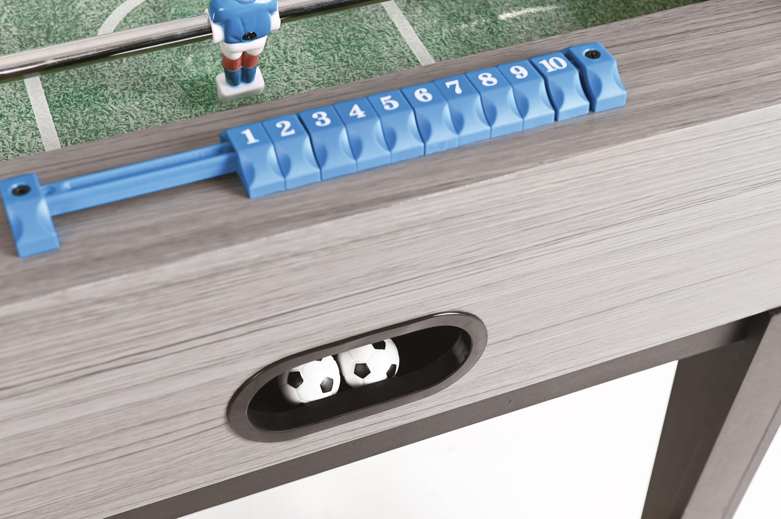 Garlando F-ZERO Grey Oak Foosball Table with Telescopic Rods - Perfect for Game Rooms, Bars, and Family Entertainment