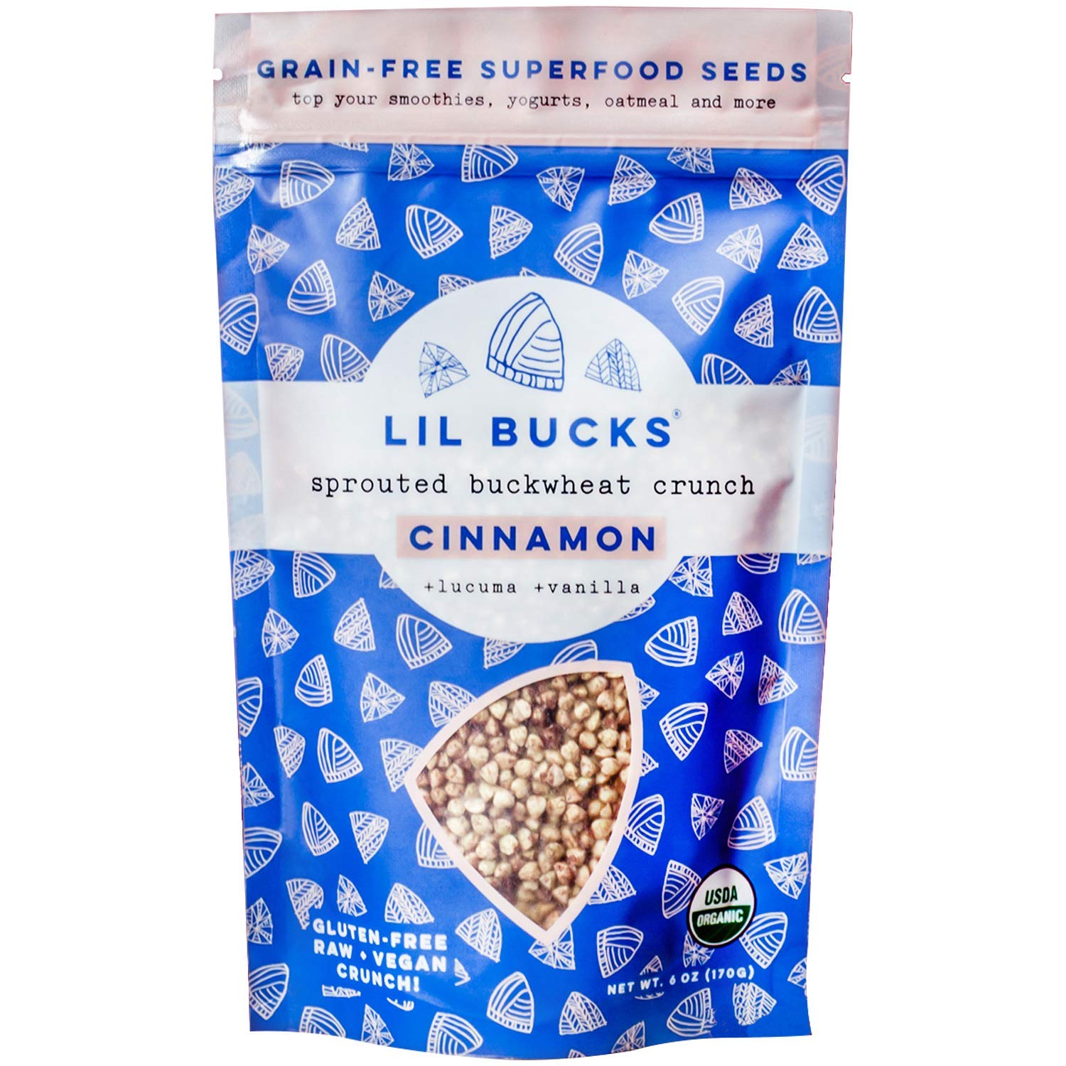 Organic Sprouted Buckwheat Granola - Grain-Free, Raw & Cinnamon Flavored (1 Pack) | Healthy Breakfast Cereal, Vegan Snack for Smoothie Bowls & Yogurt Toppings