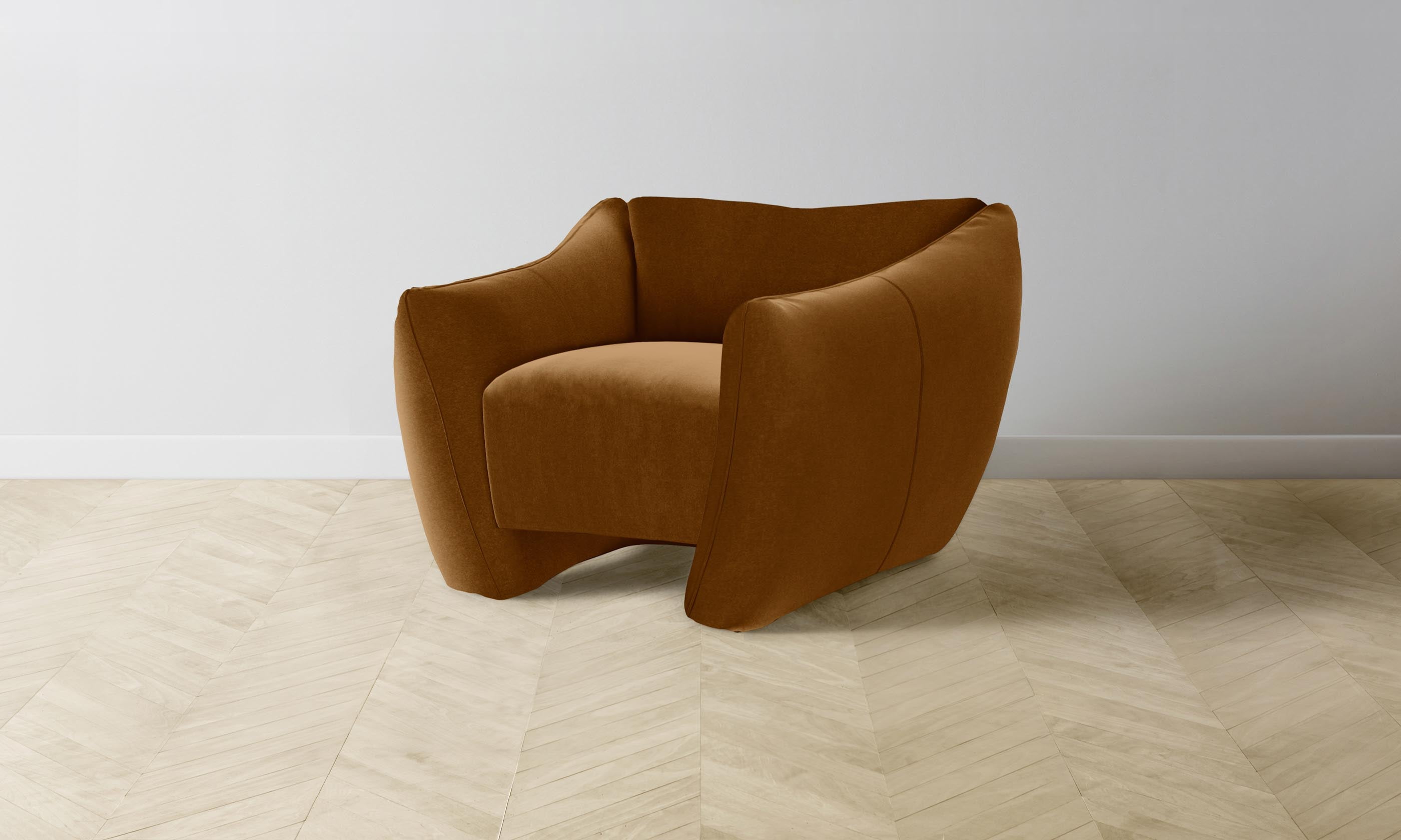Premium Mohair Brown Sugar Bond Chair - Stylish and Comfortable Lounge Chair for Living Room, Bedroom, or Office Decor
