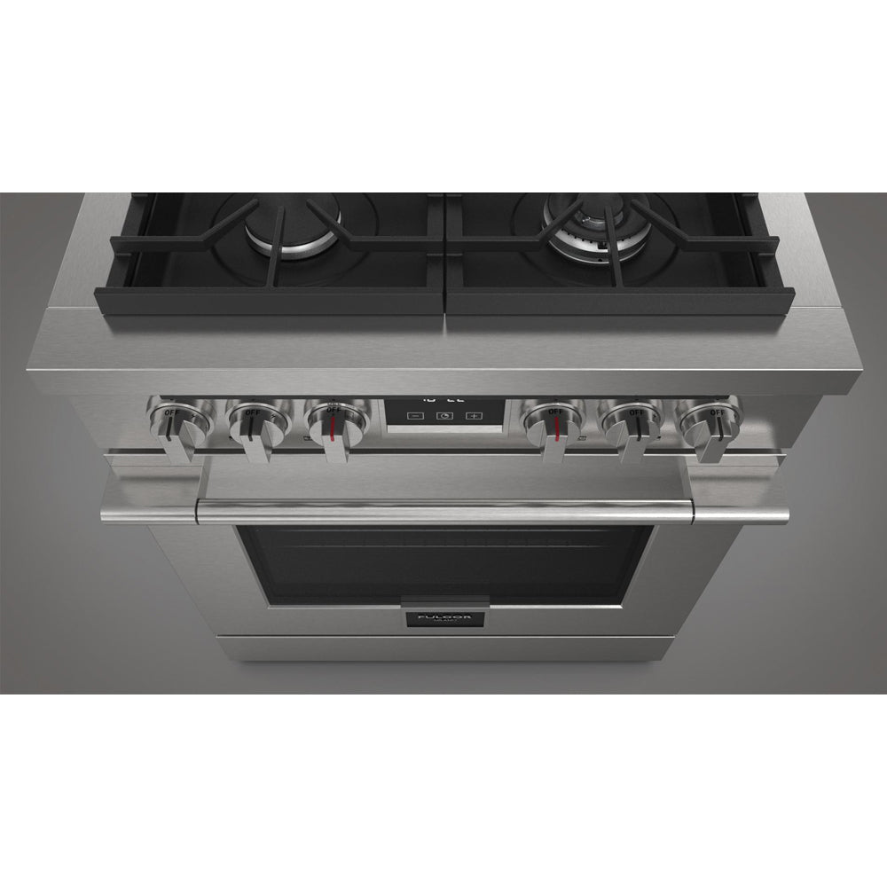 Fulgor Milano 30-inch 400 Series Accento All Gas Range - Stainless Steel (F4PGR304S2) | Professional Gas Stove for Home Kitchen Cooking, Baking & Entertaining