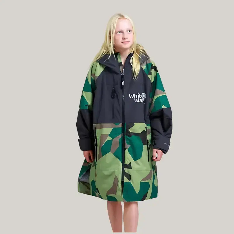 Unisex Kids Camo Swim Robe - Quick Dry Hooded Bathrobe for Boys & Girls After Swimming, Beach, Pool | Soft & Comfortable Post-Swim Cover-Up