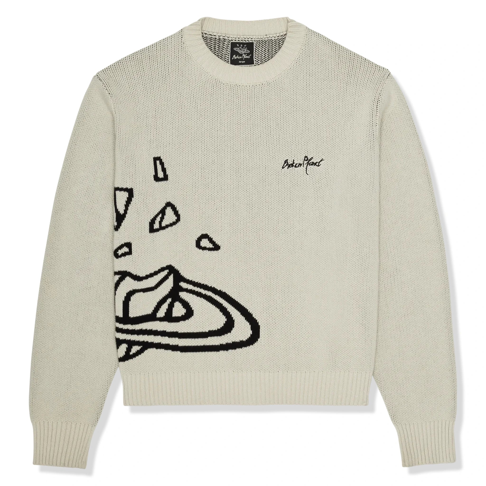 Broken Planet Bone White Knit Sweatshirt for Men & Women | Cozy Oversized Pullover Sweater | Perfect for Casual Wear, Street Style & Winter Fashion