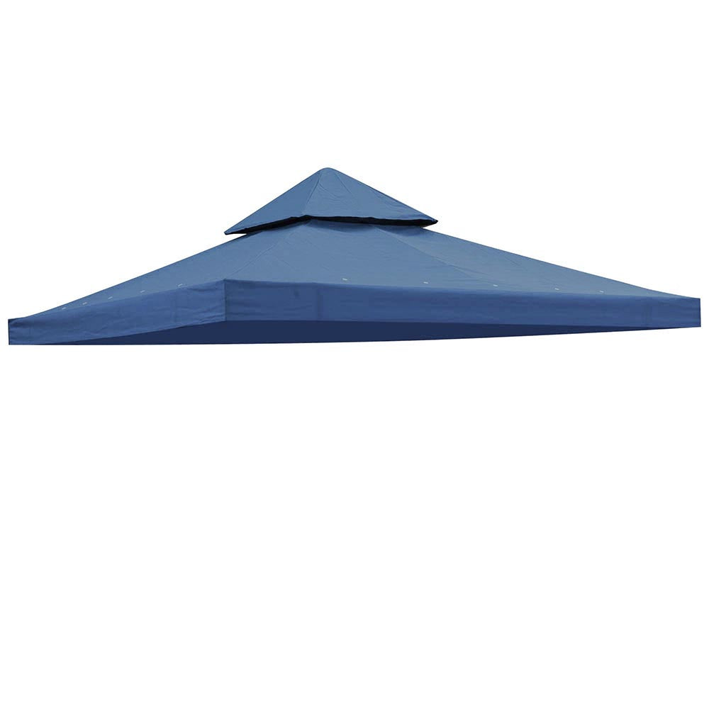 10x10 ft Dual Tier Gazebo Canopy Replacement Top - Heavy Duty Waterproof Outdoor Canopy Cover for Patio, Deck, Backyard, and Garden Parties
