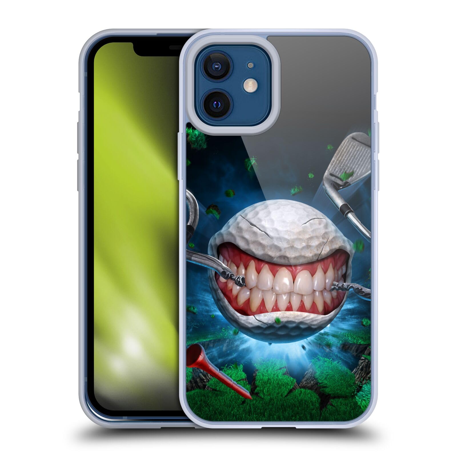 Officially Licensed Tom Wood Golf Ball Monsters Soft Gel Case for Apple iPhone 12 & iPhone 12 Pro - Cute & Protective Phone Cover - Perfect for Golf Lovers & iPhone Users