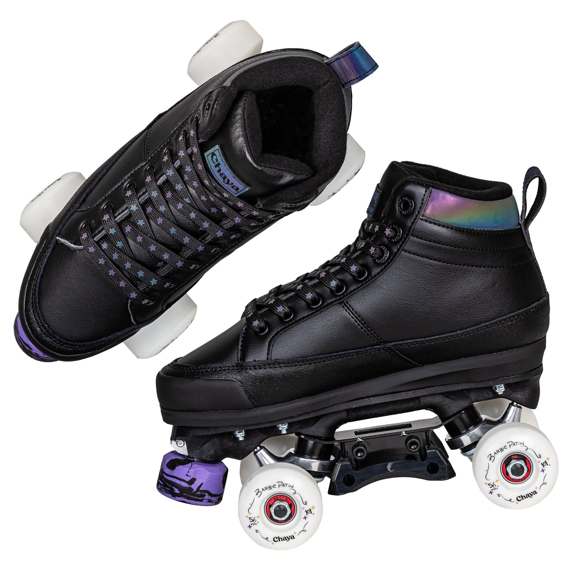 Kismet Black Roller Skates for Women - Stylish & Comfortable Quad Roller Skates for Outdoor & Indoor Skating, Rink, Fitness, and Fun