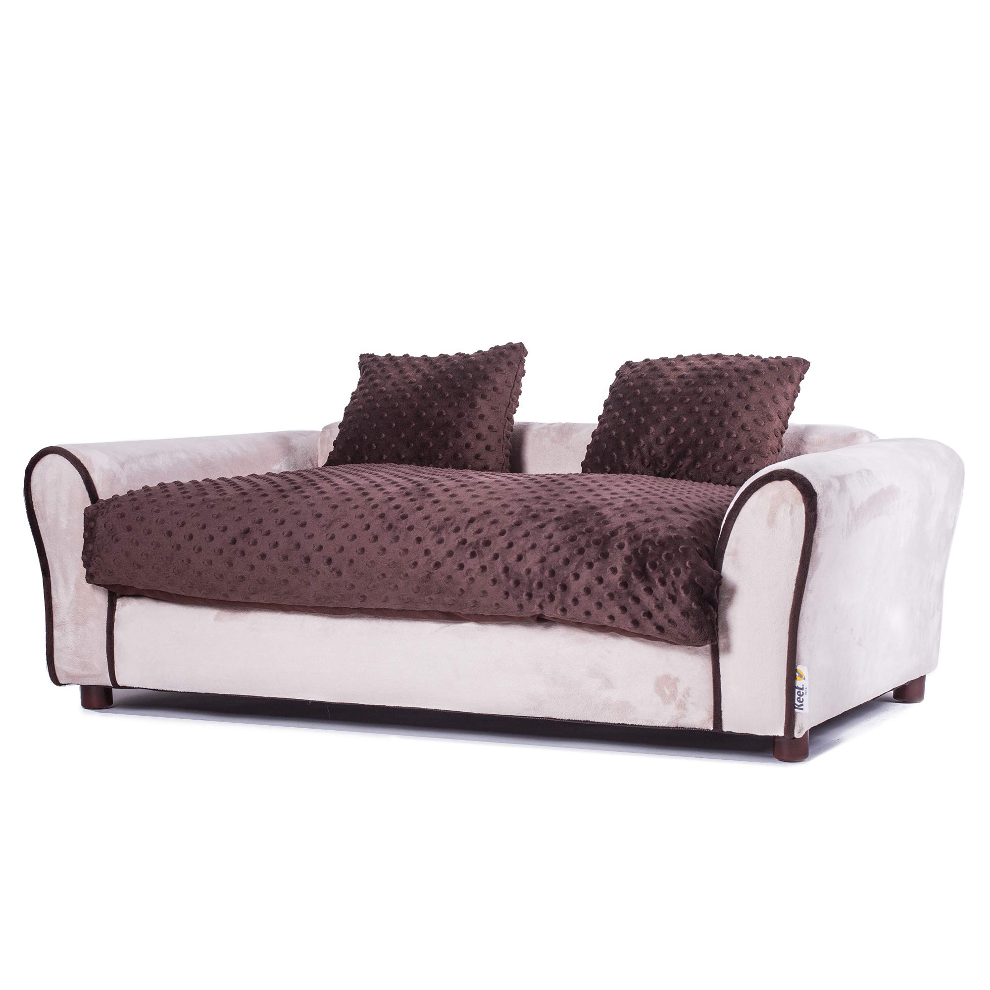 **Moots Westerhill Deluxe Pet Sofa Bed - Comfortable & Stylish Dog Couch for Large Dogs, Durable & Easy to Clean - Perfect for Living Room, Bedroom, or Pet-Friendly Spaces (Khaki, Large)**