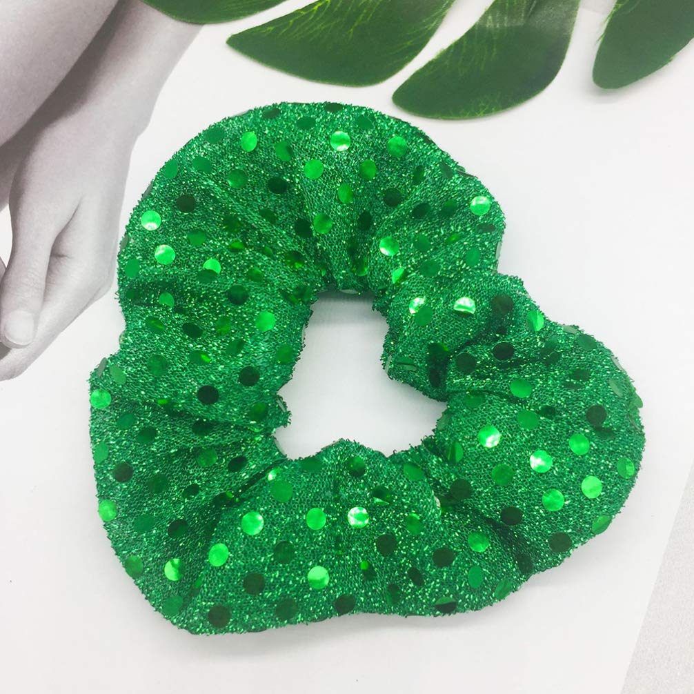 ABOOFAN Christmas Sequins Scrunchies Hair Ties - Soft Elastic Hair Bands for Women & Girls (3 Pack) - Festive Ponytail Holders for Holiday Parties & Gifts