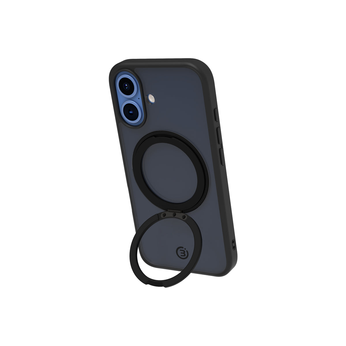 3sixT NeoStand 360° Rotating Phone Case for iPhone 16 - Shockproof Protective Cover with Stand Feature (Black) | Perfect for Watching Videos, Video Calls & Hands-Free Use
