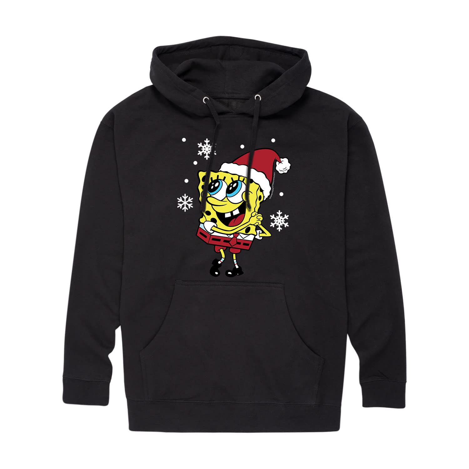 HYBRID APPAREL SpongeBob SquarePants Jolly Sponge Men's Pullover Hooded Fleece Sweatshirt | Soft & Warm Fleece Hoodie for Casual Wear, Lounge & Outdoor Activities