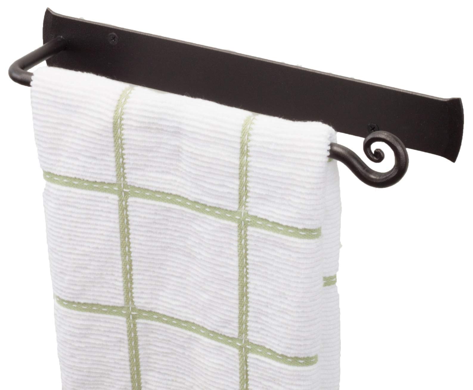 RTZEN Wrought Iron Bathroom Accessories Set - Decorative Hand Towel Bar & Toilet Paper Holder | Rustic Farmhouse Style for Bathroom Decor | Perfect for Home, Apartment, and Guest Bathroom Organization