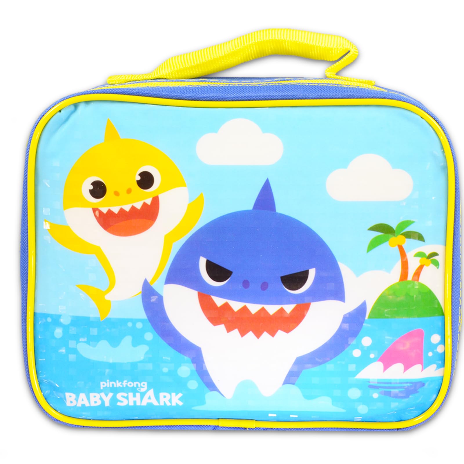 **Baby Shark Mini Backpack and Lunch Bag Set for Kids – 4-Piece Bundle with 11-Inch School Bag, Toy Story & Finding Dory Stickers | Perfect for School, Travel, and Daycare**