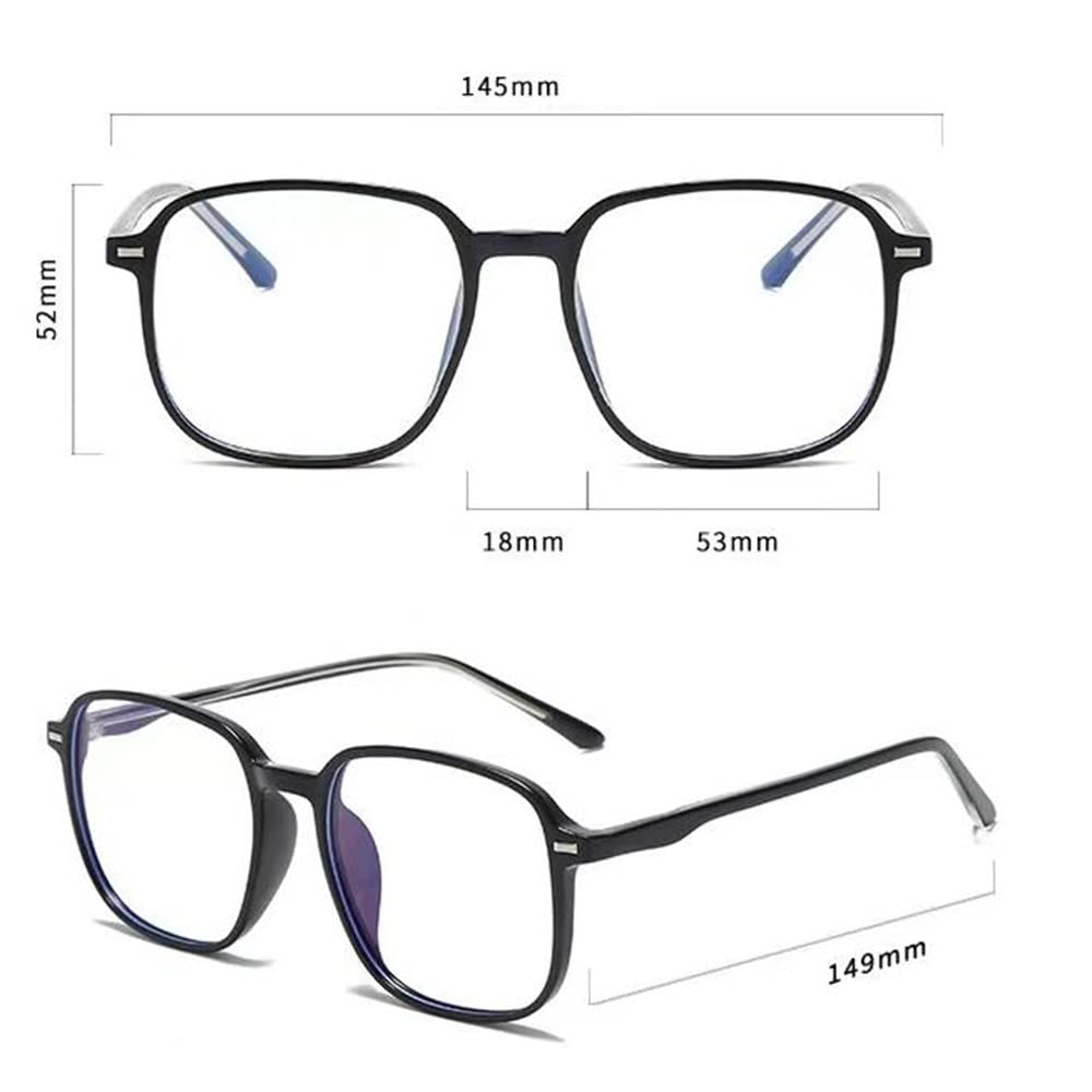 XUAN Blue Light Blocking Reading Glasses - Oversized Square Computer Glasses, Anti-Radiation, Unisex +2.5 Magnification (Green) - Perfect for Office Work, Gaming & Screen Time Protection