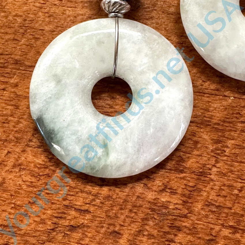 Vintage Sterling Silver Lapis & Jade Pierced Earrings for Women - Handmade Boho Dangle Earrings - Perfect for Parties, Weddings & Everyday Wear