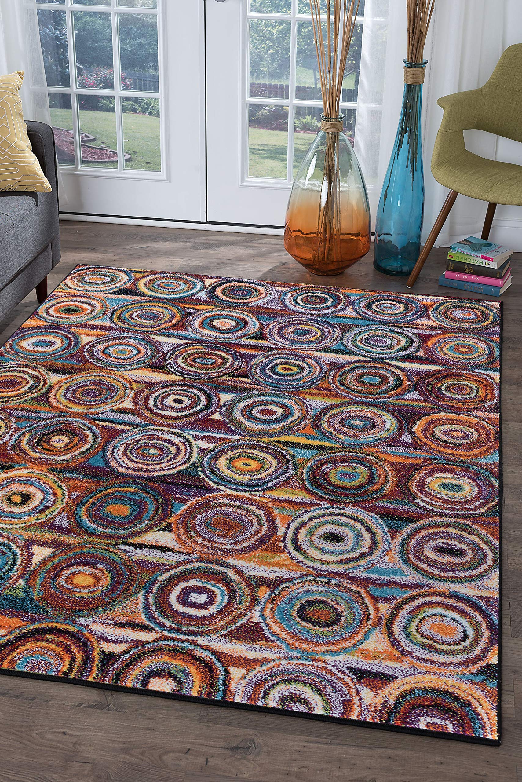 Modern Large 8x10 Area Rug - Soft Contemporary Carpet for Living Room, Bedroom, Dining Room & Entryway - Non-Slip Indoor Floor Mat - Perfect for Home Decor, Apartment & Office Use - Alfombras para Salas Grandes Modernas