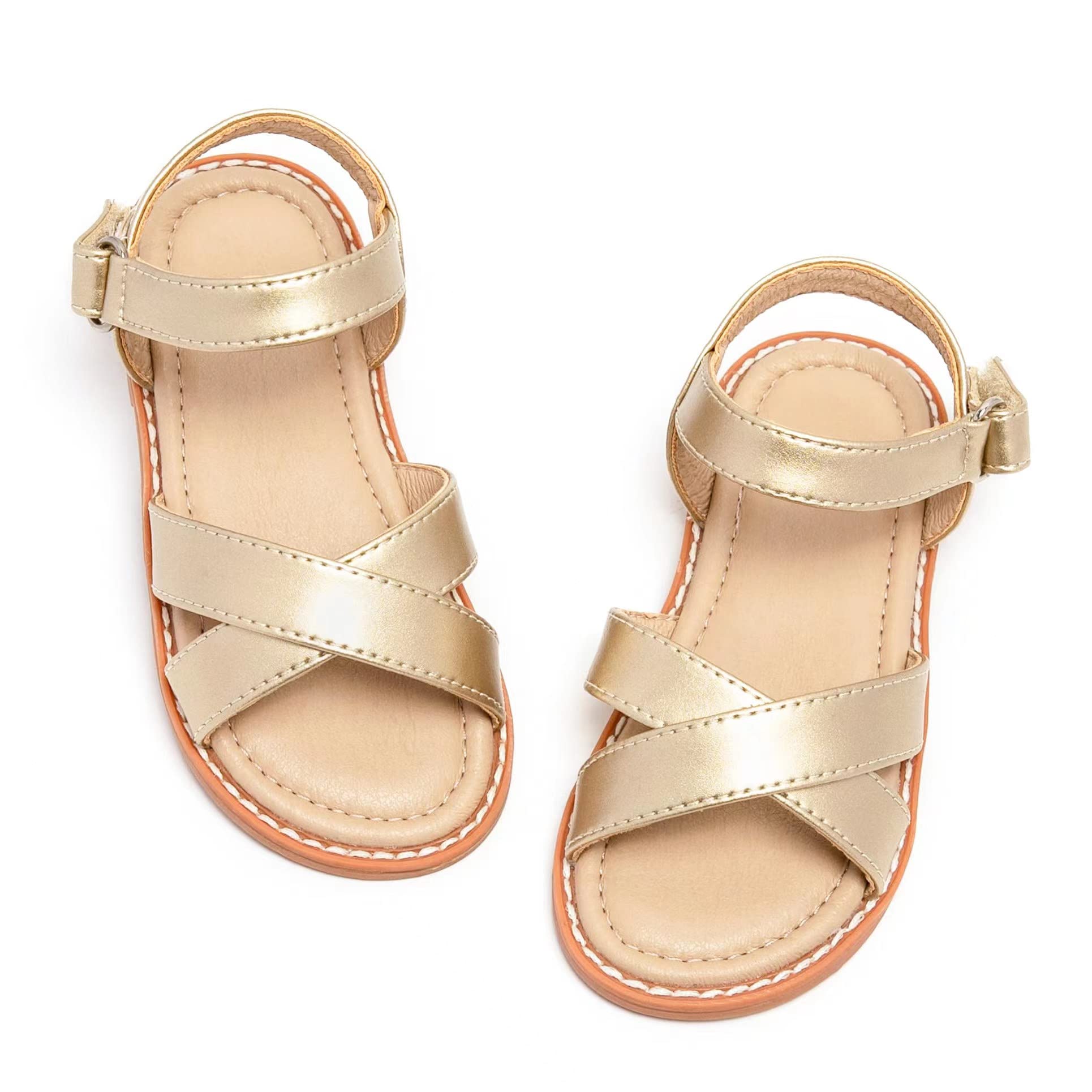 Otter MOMO Girls Sandals - Cute Open Toe Princess Flat Sandals with Ruffle Design for Summer | Perfect for Beach, Pool, and Casual Outings