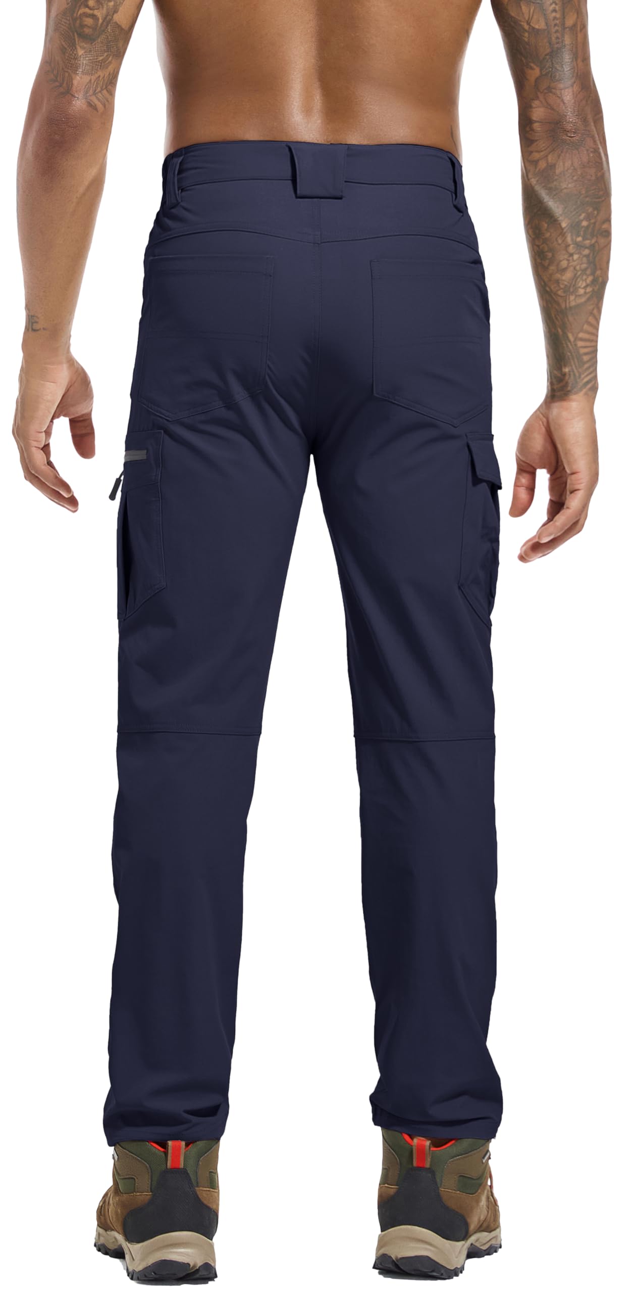 Men's Waterproof Hiking Cargo Pants - Lightweight Quick Dry Outdoor Pants with 6 Pockets & Stretch Fabric for Fishing, Travel & Work - Perfect for Camping, Trekking & Adventure Activities