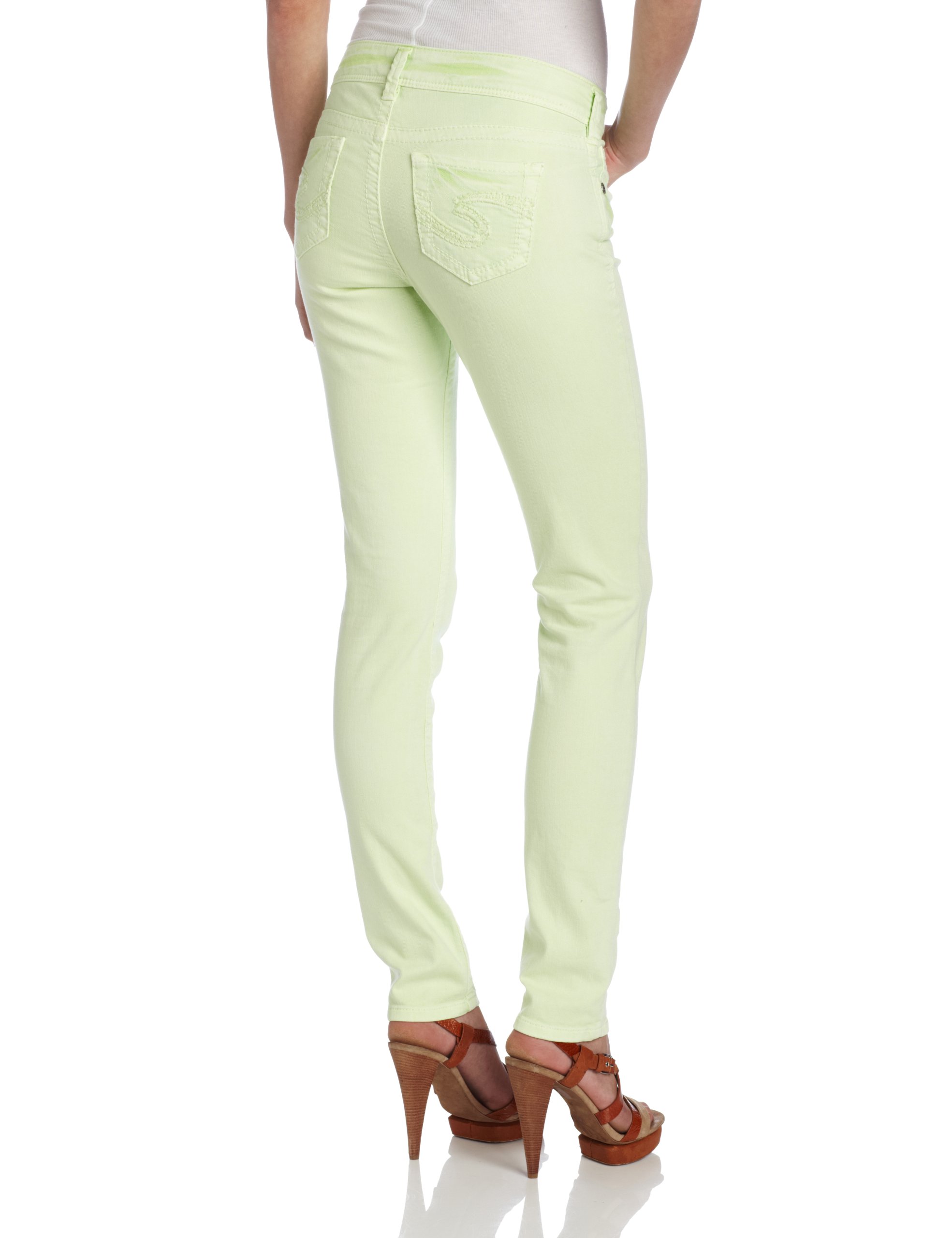 Silver Jeans Co. Women's Suki Mid Rise Skinny Jeans - Classic Stretch Denim Pants for Everyday Wear | Perfect for Work, Casual Outings & Date Nights