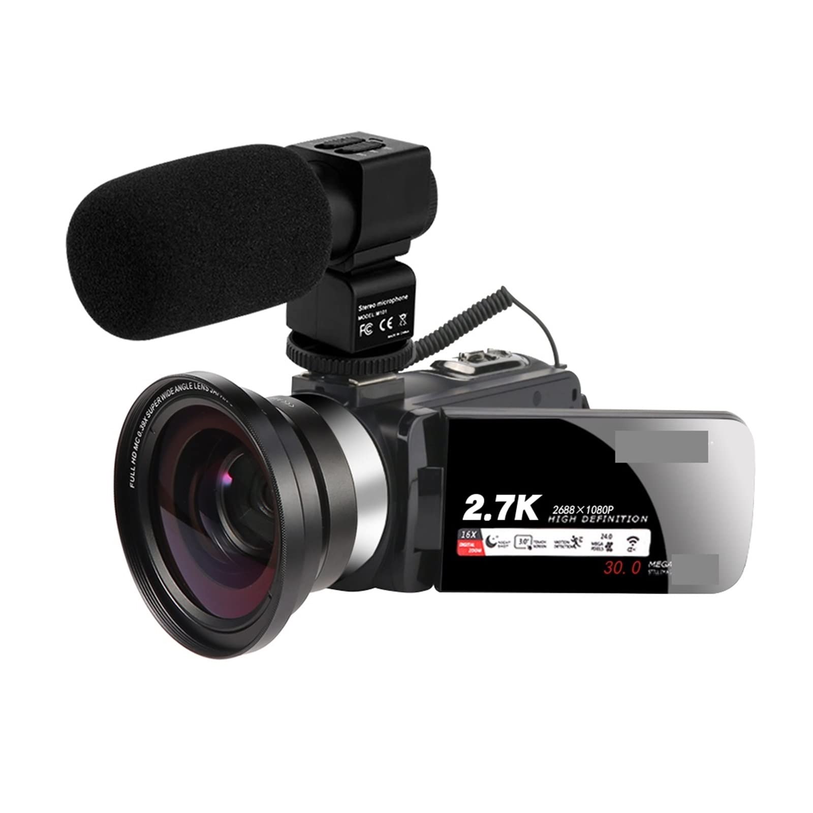 BODORME 2.7K Digital Camera with 16X Zoom & Touch Screen - Perfect for Vlogging & Travel Videos