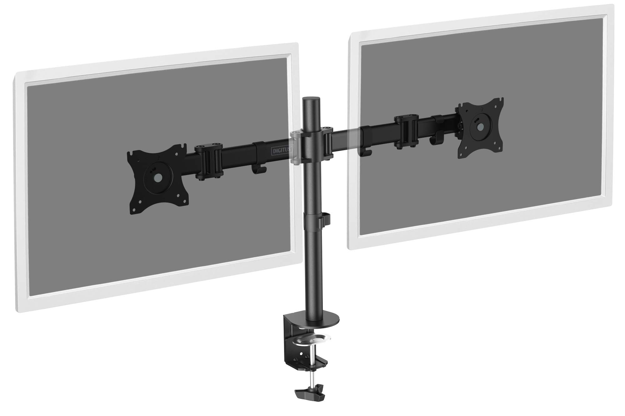 DIGITUS Dual Monitor Stand - Clamp Mount for 27