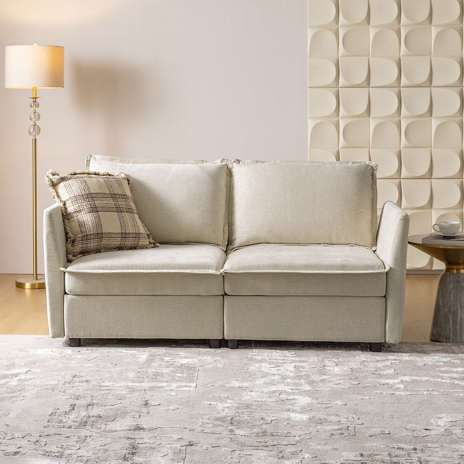 Harmetrix Oversized Soft Sectional Couch with Storage | Modern L-Shaped Sofa Bed with Hidden Compartment | Perfect for Living Room, Family Room & Small Spaces