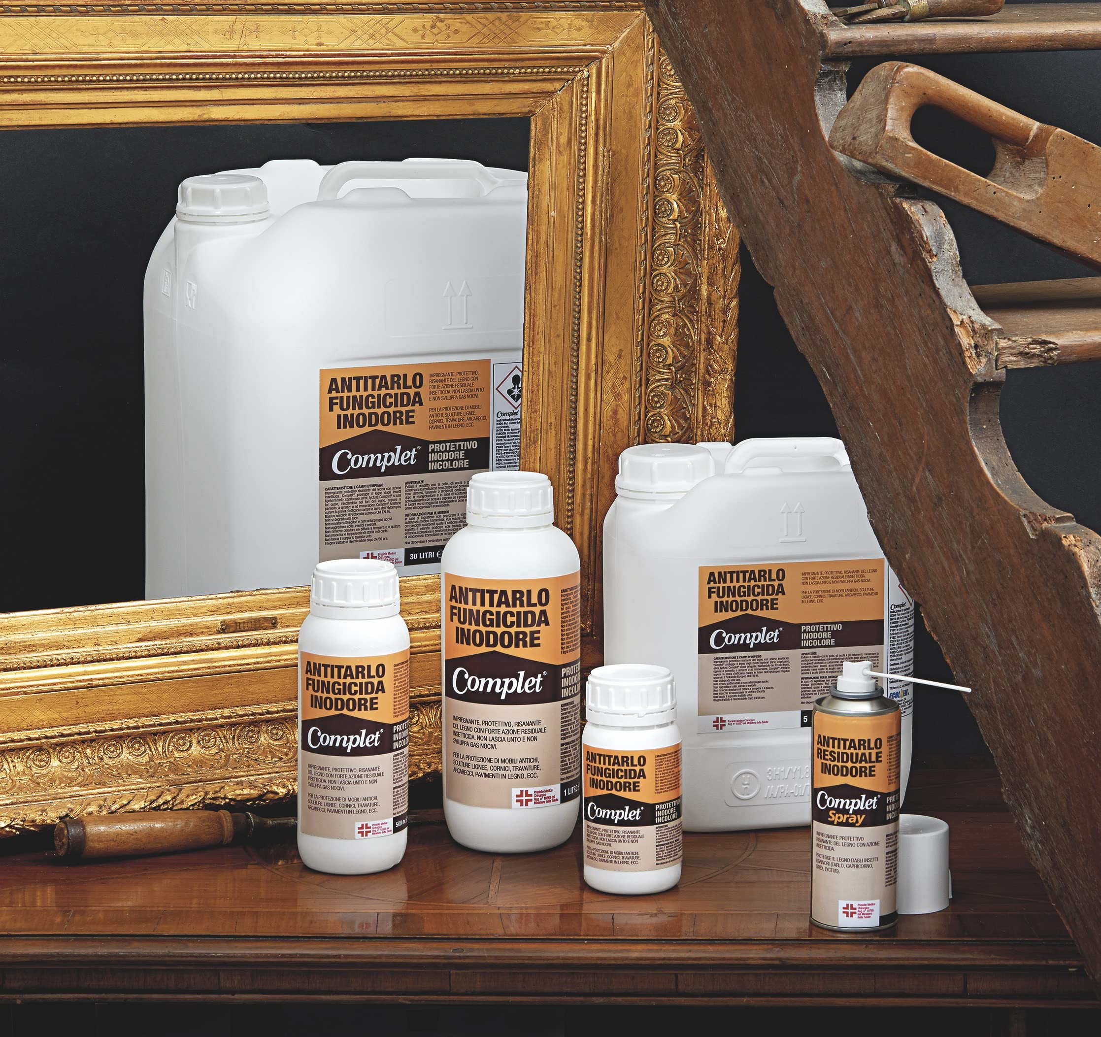 Antitarlo Complete Spray 400ml - Woodworm & Termite Treatment for Furniture, Wood & Home Protection | Indoor & Outdoor Use