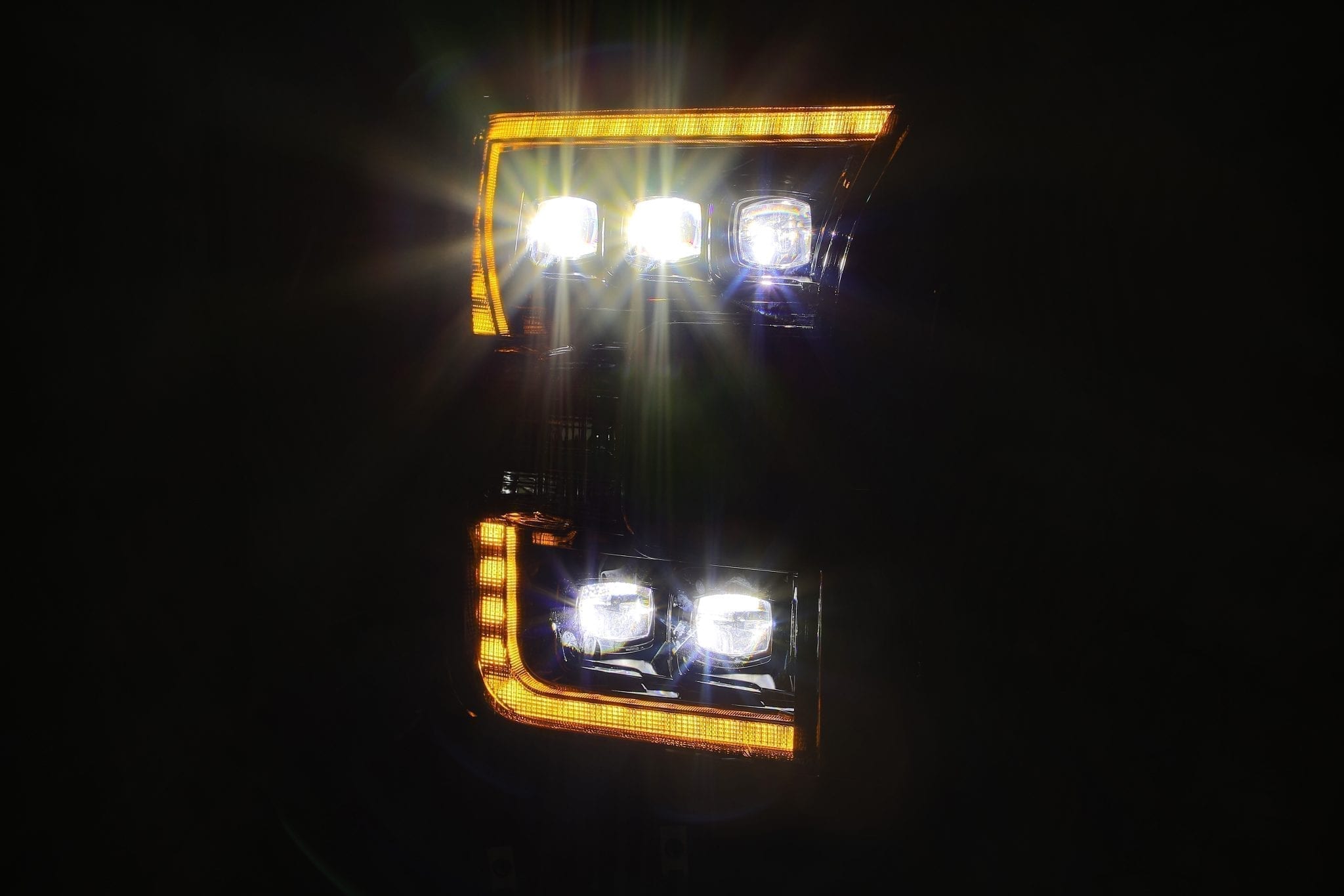 15-17 Ford F150 & 17-20 F150 Raptor NOVA Series LED Projector Headlights Alpha Black - Upgrade Your Truck Lighting for Night Driving & Off-Road Adventures