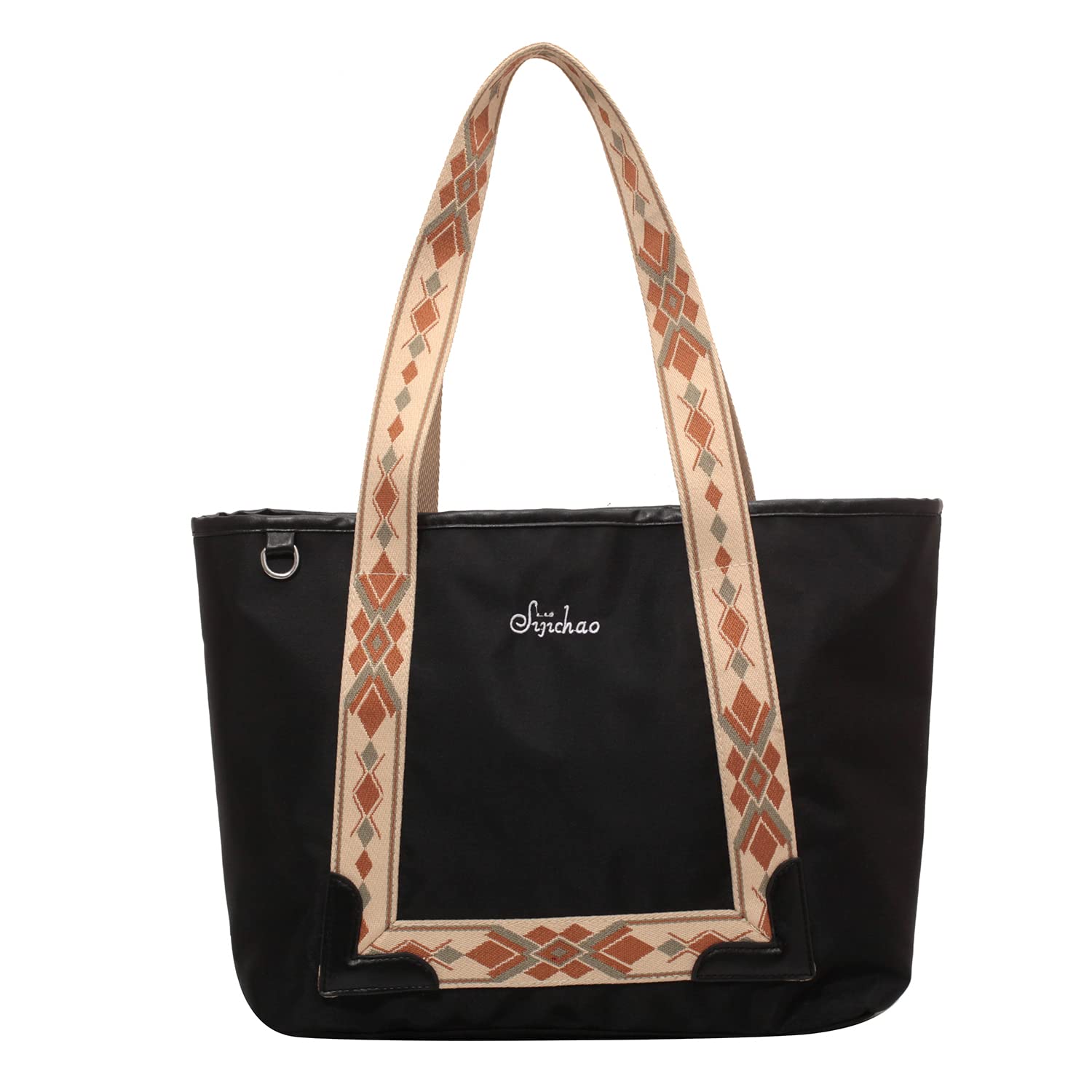 Stylish Water-Resistant Women's Tote Bag - Large Lightweight Nylon Shoulder Bag for Work, Travel & Beach - Perfect Laptop Bag & Everyday Handbag for Women