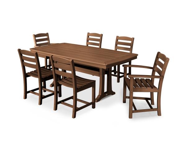 Polywood 7-Piece La Casa Outdoor Dining Set - Durable & Weather-Resistant Patio Furniture for Backyard, Garden, Poolside or Deck Dining