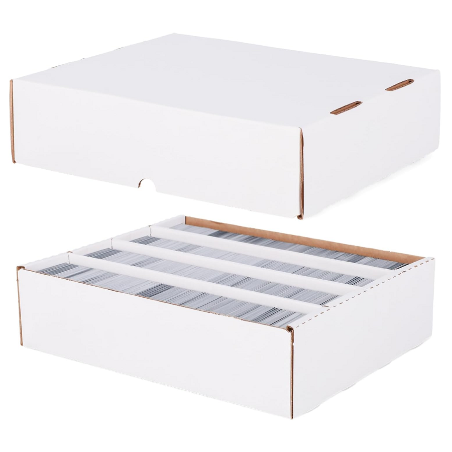 BCW 3200-Count Card Storage Box with Full Lid - Organize & Protect Trading Cards, Sports Cards, and Collectibles - Perfect for Collectors, Gamers, and Card Enthusiasts