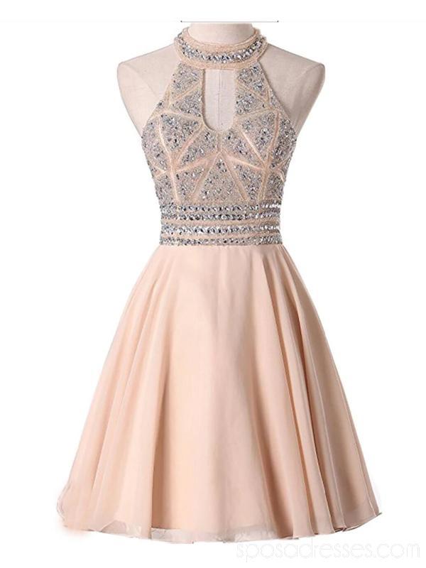 Sexy Halter Open Back Chiffon Homecoming Dress - Elegant Short Prom Dress for Women (Style CM778) | Perfect for Parties, Dances, and Special Occasions