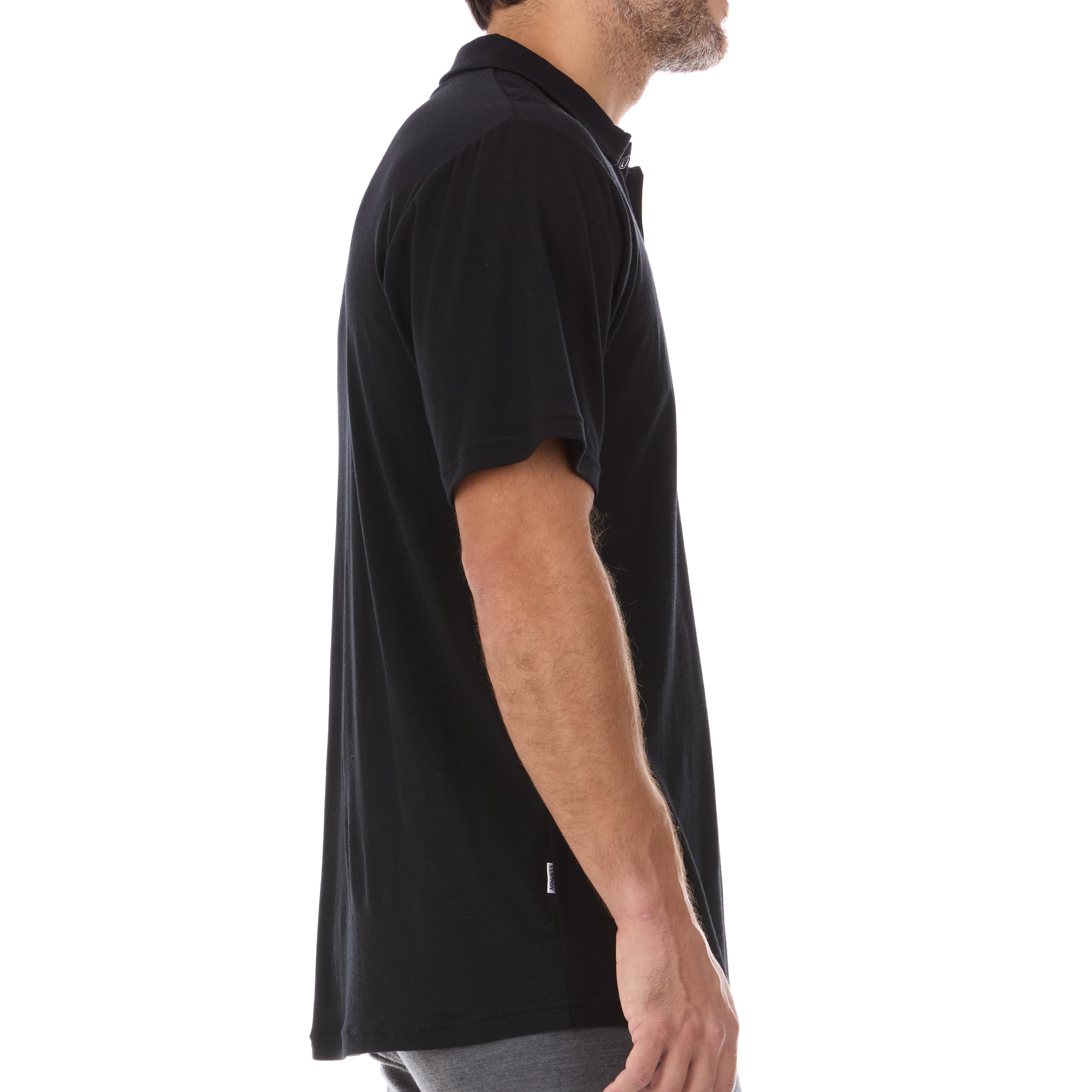 Premium Men's Merino Wool Polo Shirt - Breathable Golf & Business Casual Shirt - Moisture-Wicking Work Shirt for Office, Golf Course & Outdoor Activities