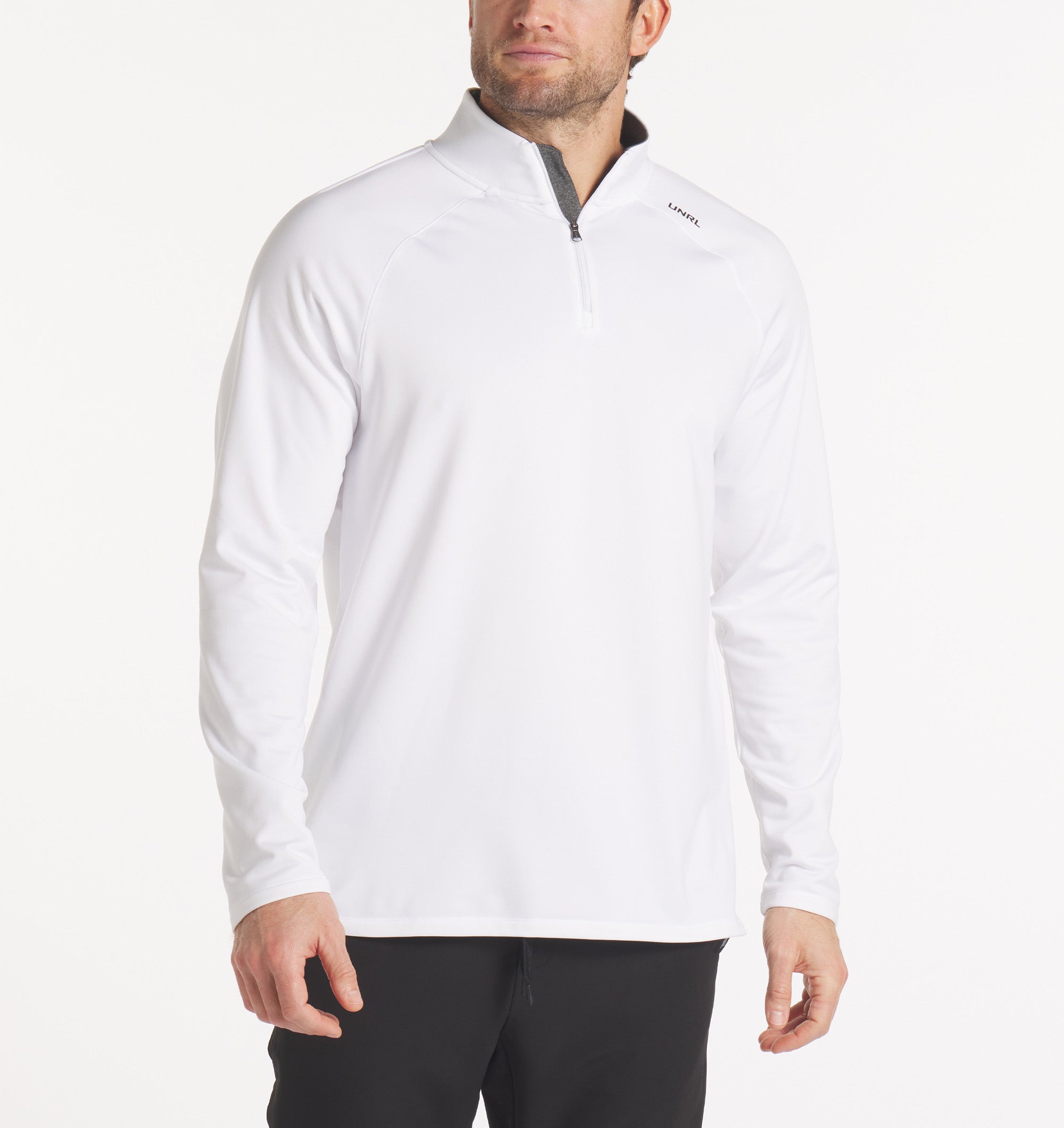 UNRL Interlock Quarter Zip Pullover - Men's Lightweight Performance Fleece Top for Running & Training | Gym & Outdoor Workout Apparel