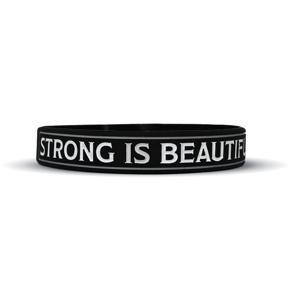 Strong is Beautiful Motivational Wristband for Women - Gym Workout, Yoga & Everyday Inspiration Bracelet