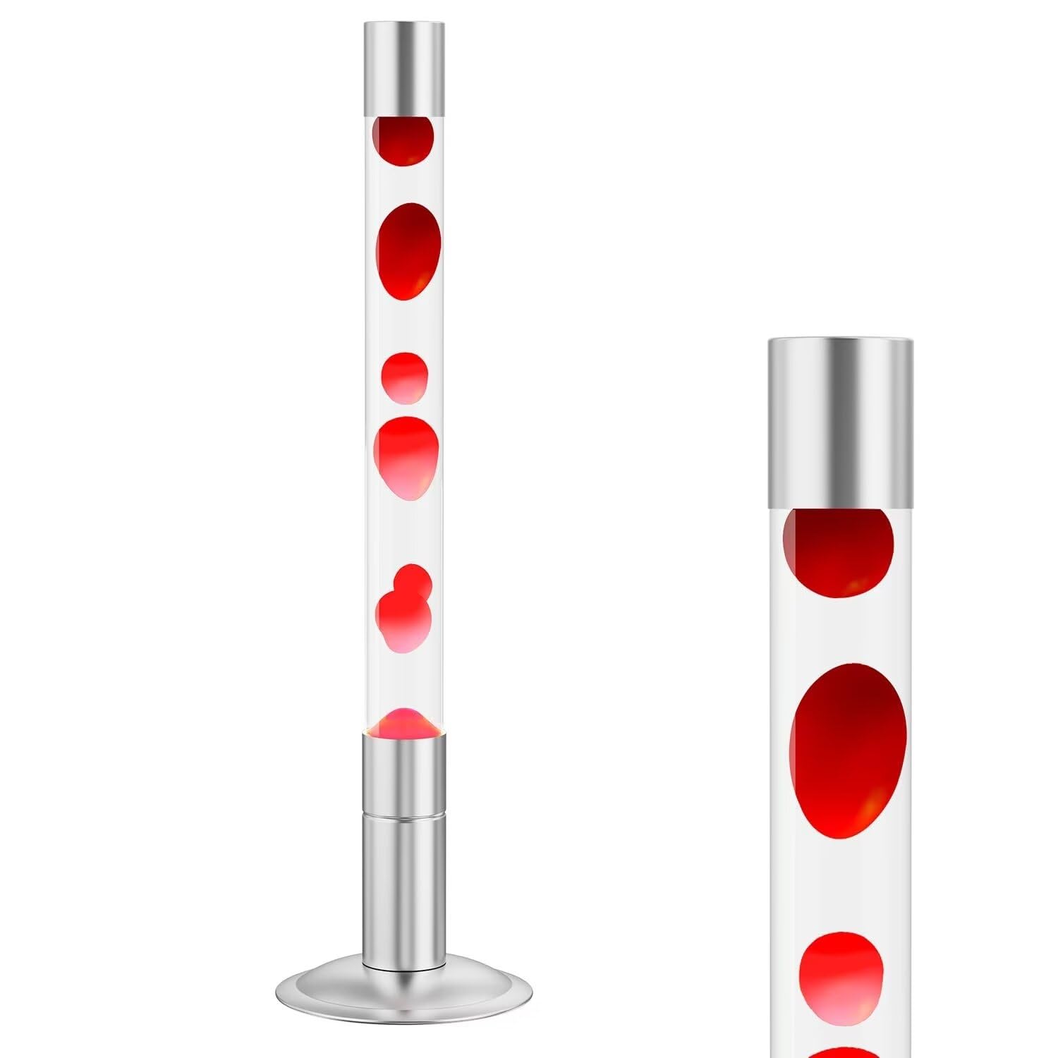 30-Inch Liquid Motion Lamp with Red Wax & Blue Liquid - Magma Lava Lamp for Home, Office, Bedroom Decor - Relaxing Sensory Light for Adults & Kids - Perfect for Meditation, Stress Relief & Mood Lighting
