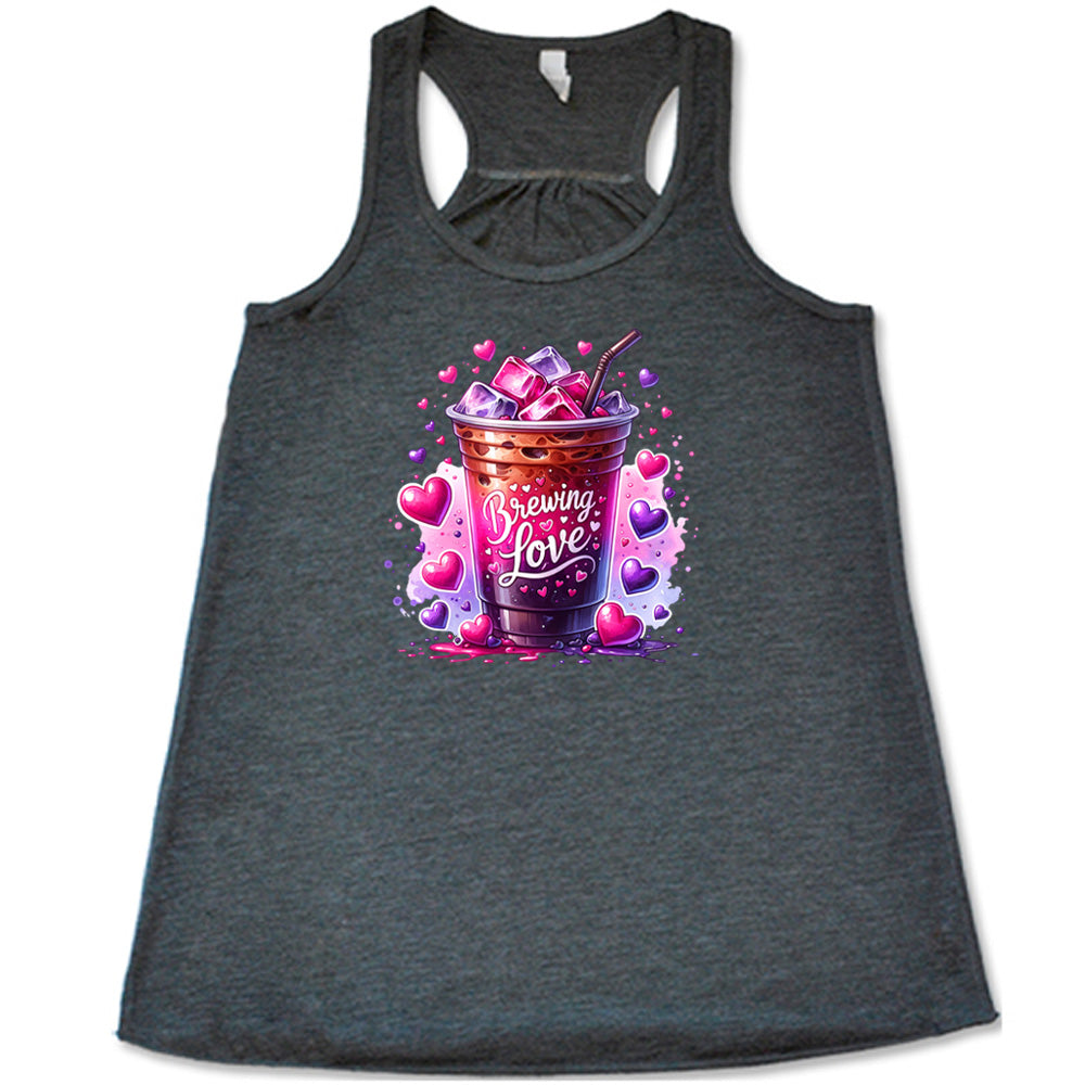 Brewing Love Shirt - Funny Coffee Lover T-Shirt for Men & Women - Perfect Gift for Baristas & Coffee Enthusiasts - Great for Cafes, Dates & Casual Wear