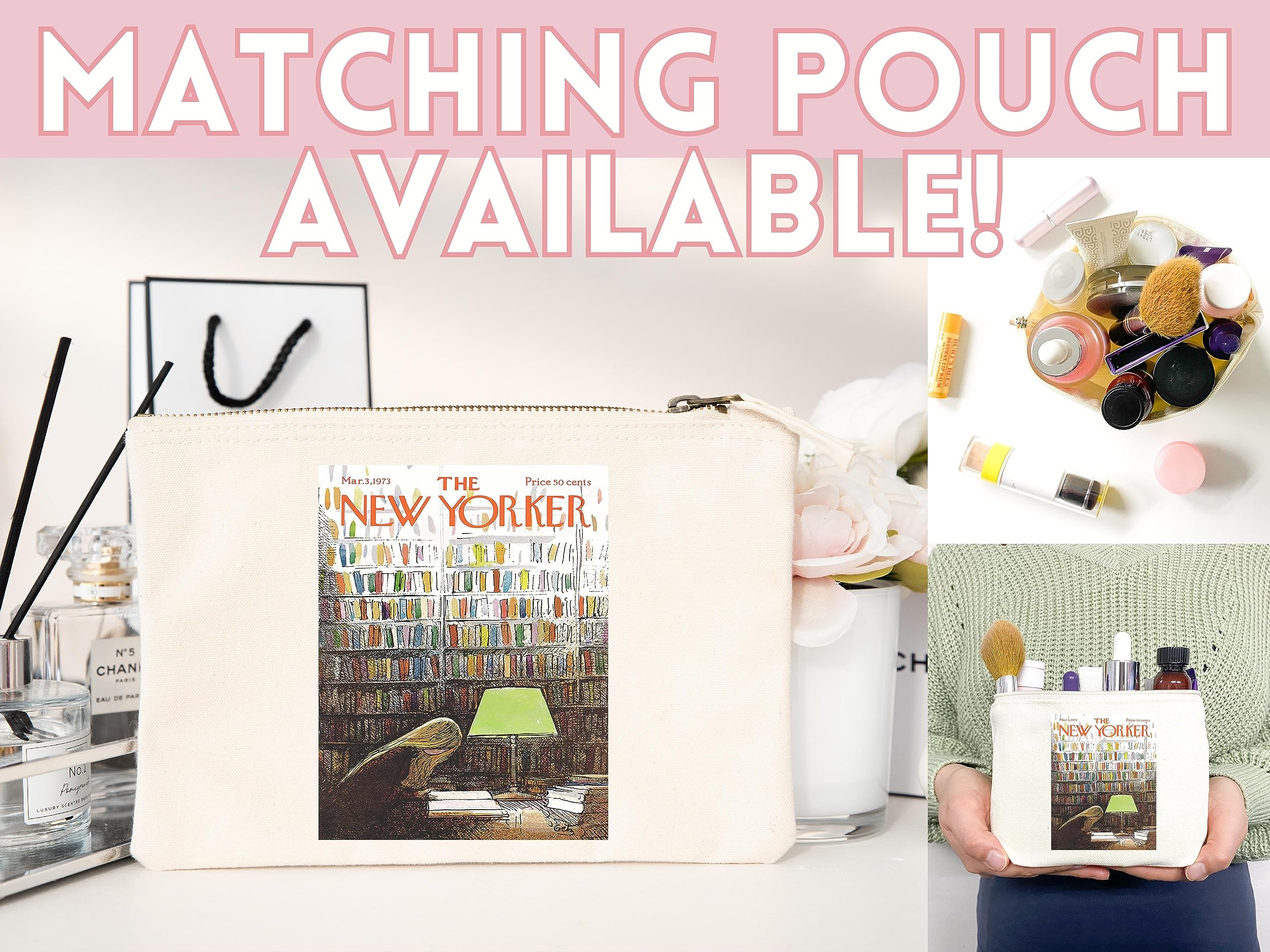 The New Yorker Magazine Tote Bag - Stylish Canvas Art Tote for Everyday Use, Shopping & Beach - Aesthetic Reusable Grocery Bag with New Yorker Cover Design