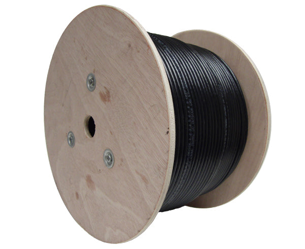 CAT5E Outdoor Bulk Ethernet Cable 1000ft - Direct Burial Shielded, Solid Copper, 24 AWG with Dry Gel Tape - Ideal for Underground Wiring, Security Systems & Outdoor Network Installations