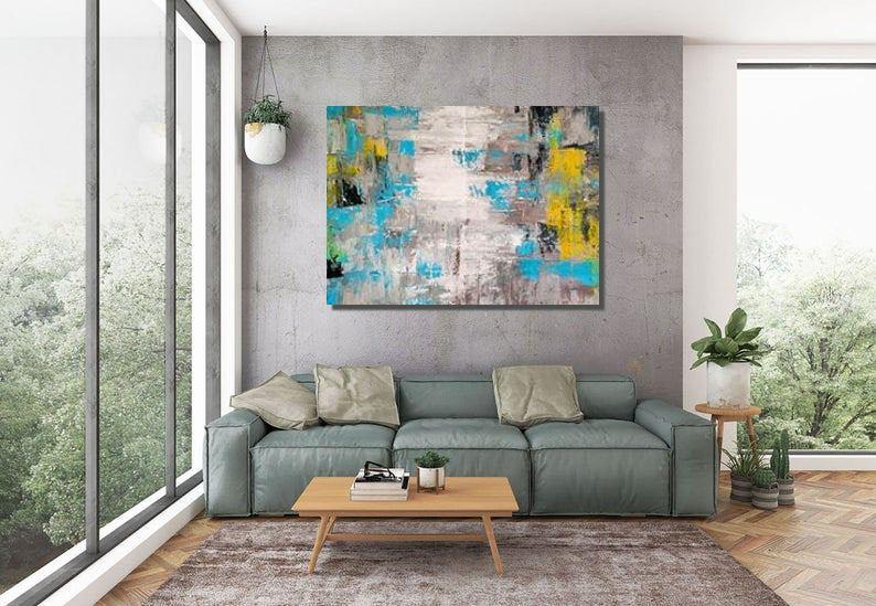 Extra Large Abstract Acrylic Wall Art Paintings - Modern Handmade Canvas Art for Living Room Decor | Perfect for Home, Office & Gallery Display
