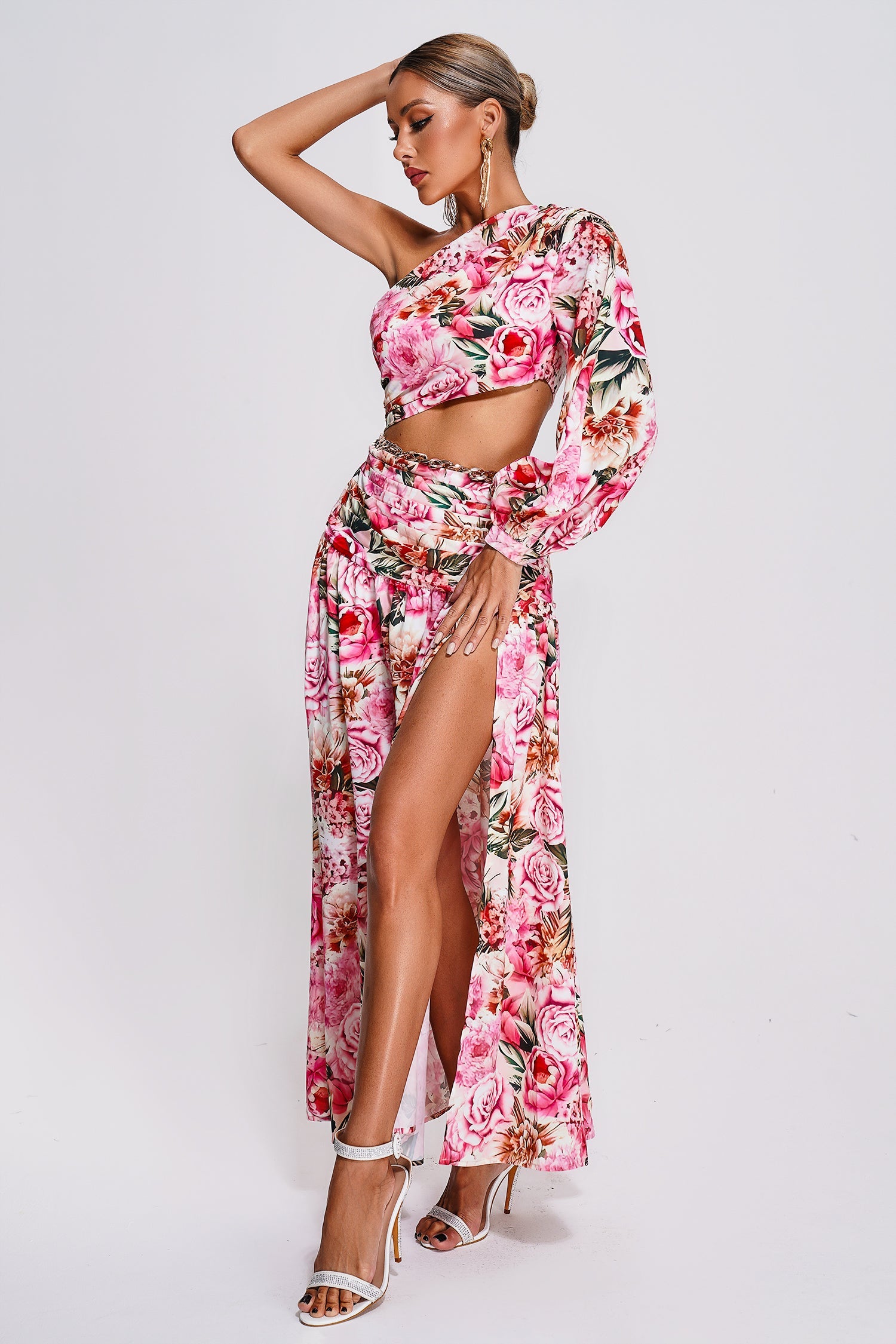 Marris Floral One Shoulder Maxi Dress - Elegant Summer Beach Wedding Party Dress for Women | Perfect for Vacations, Date Nights & Special Occasions