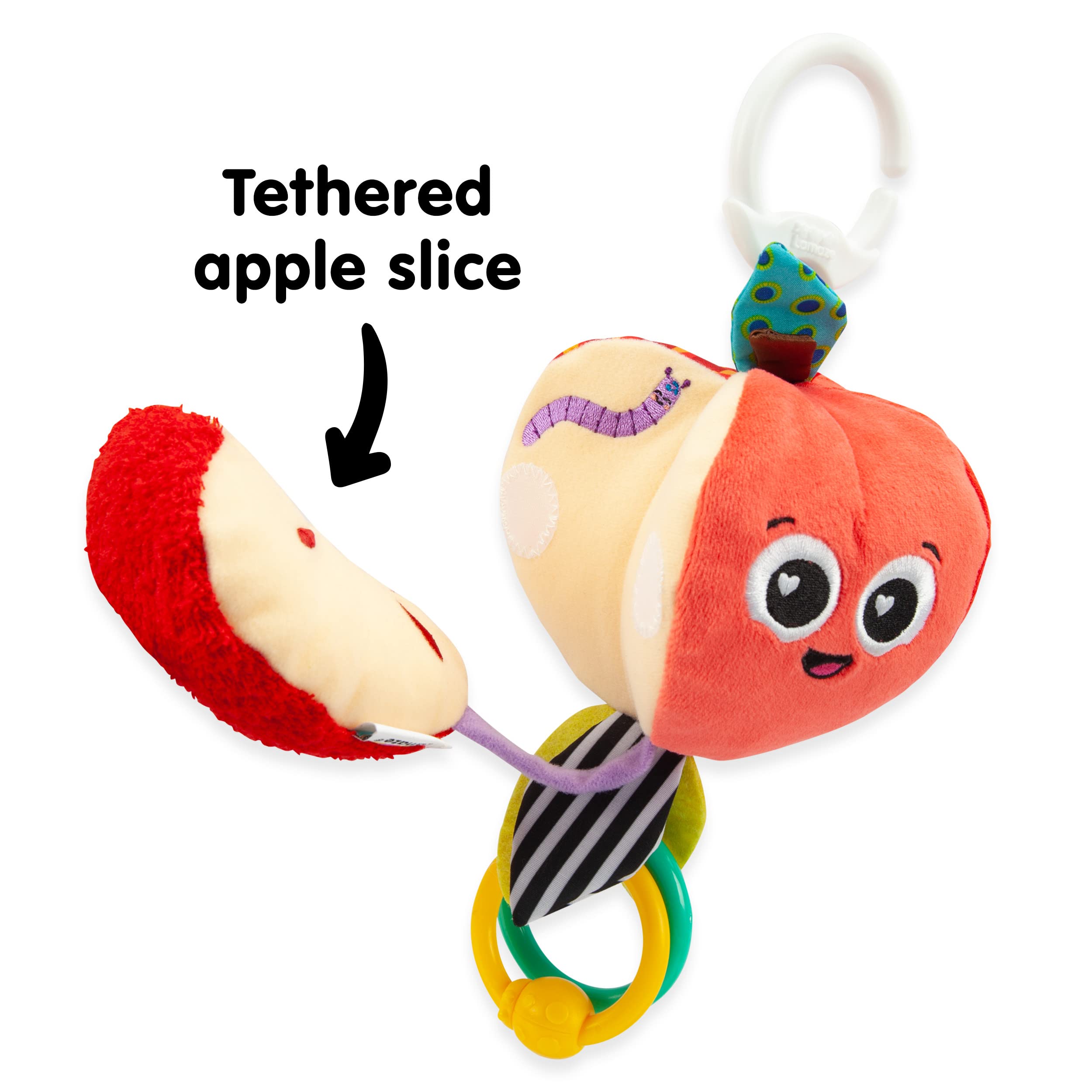Lamaze Archer The Apple Clip & Go Baby Toy - Soft & Interactive Infant Toy for Strollers, Car Seats & Playtime (6+ Months)