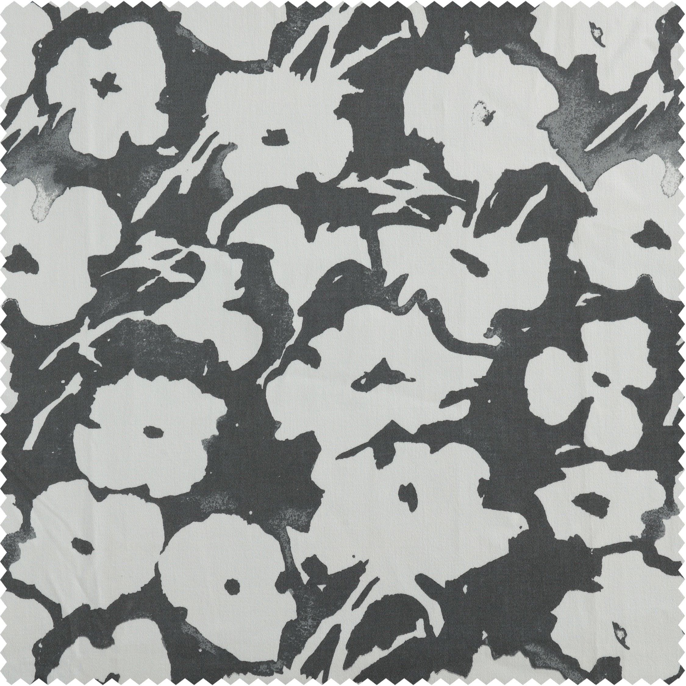 Van Gogh Grey Floral Printed Cotton Fabric Swatch - Perfect for DIY Crafts, Quilting, and Home Decor Projects