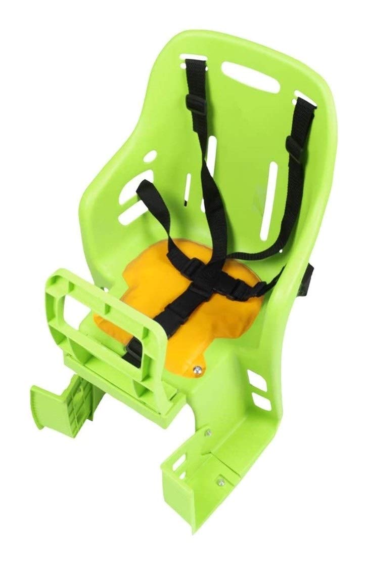 Adjustable Kids Bike Seat for Adults Bicycle - Safe & Comfortable Child Bike Carrier for MTB, Road Bike - Blue & Green (YSJ) - Perfect for Family Rides & Outdoor Adventures