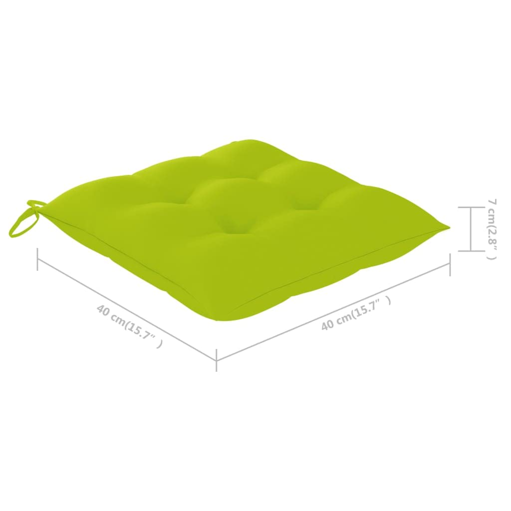 Premium 2-Piece Bright Green Settee Cushions (15.7