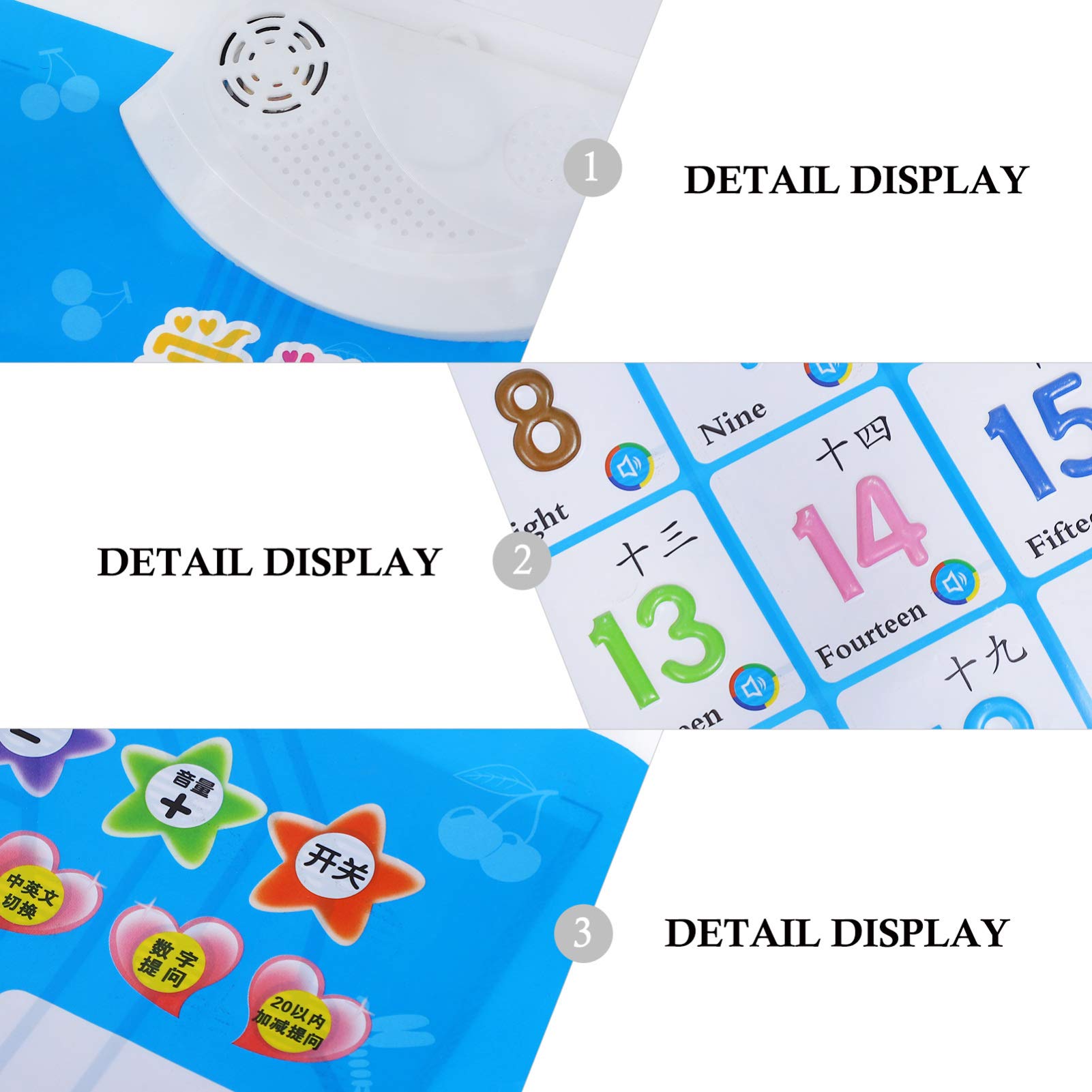 iBasenice 2-Pack Early Learning Talking Wall Charts - Electronic Alphabet & Number Educational Toys for Toddlers | Interactive PVC Wall Posters with Voice for Kids | Perfect for Homeschooling & Preschool Classrooms