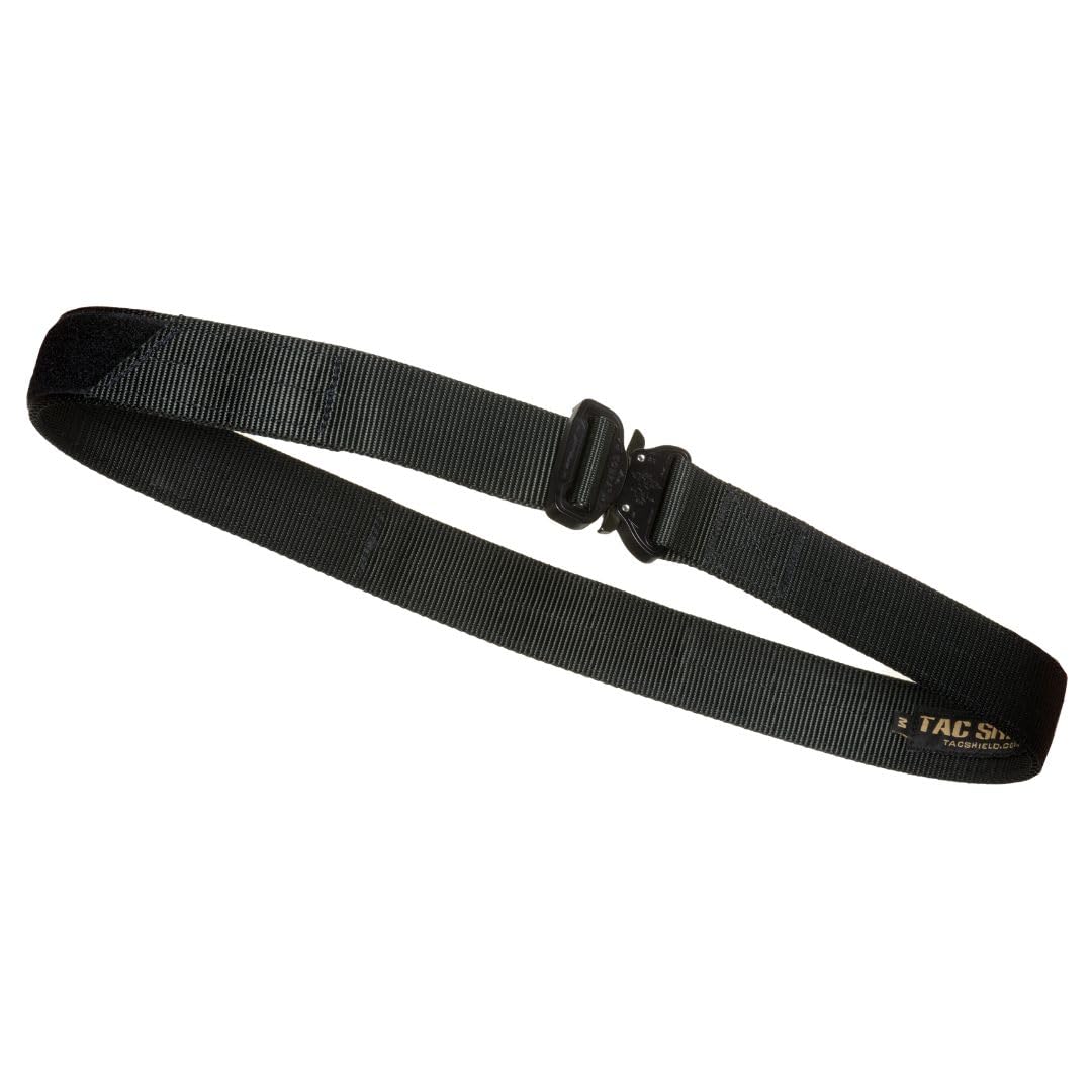 Tac Shield Tactical Gun Belt - Heavy Duty Nylon Military Belt for Concealed Carry, Duty & Range Use - Adjustable Waist 28