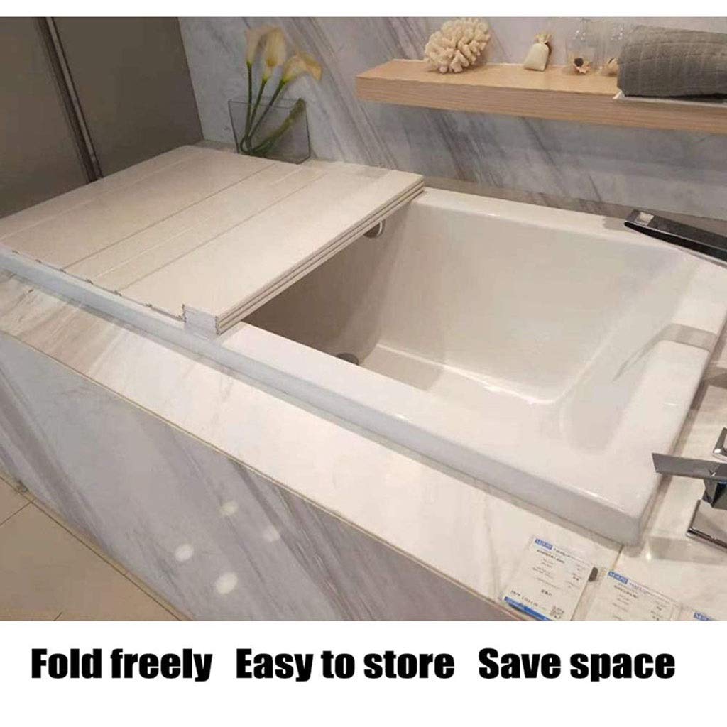 White PVC Bathtub Tray Cover - Foldable Dustproof Bath Lid & Insulation Board (70×170×0.6cm) for Relaxing Bath Time, Spa Days & Home Bathroom Organization