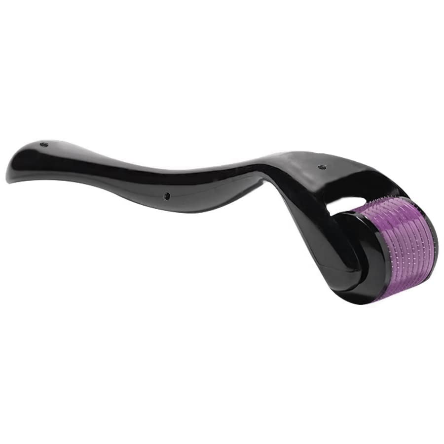 MAPPERZ 0.5mm Titanium Derma Roller for Hair Regrowth & Skin Rejuvenation - 540 Micro Needles for Scalp, Face, Beard - Treats Acne, Scars, Wrinkles, Stretch Marks - Men & Women | Perfect for At-Home Hair Growth Therapy & Anti-Aging Skincare Routine