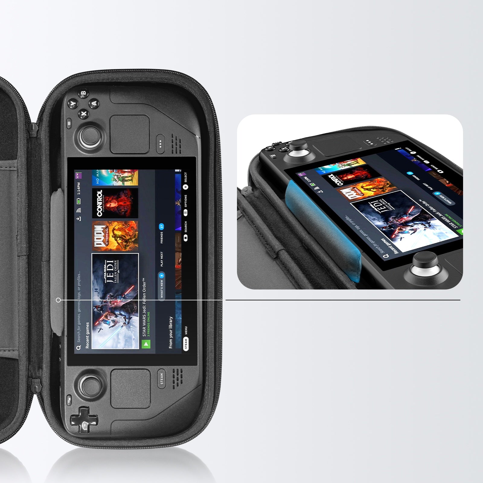 Premium G38 Steam Deck Hard Shell Protective Case - Shockproof, Scratch-Resistant Cover for Valve Steam Deck - Perfect for Travel, Gaming & Daily Protection