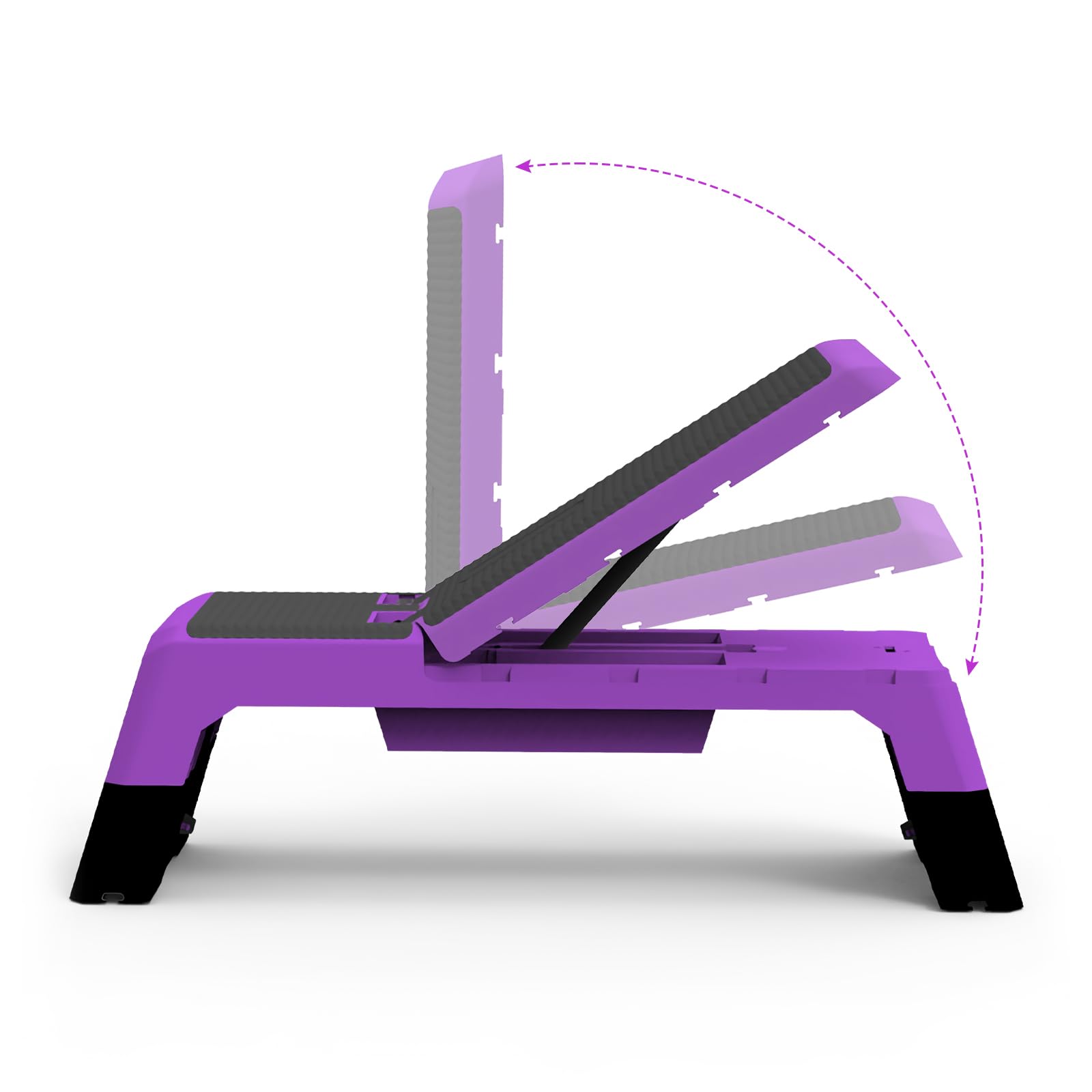 Adjustable Aerobic Step Platform - Multifunctional Cardio Exercise Equipment for Home Gym, Workout & Fitness with Internal Storage | Perfect for HIIT, Yoga, Balance Training & Home Workouts