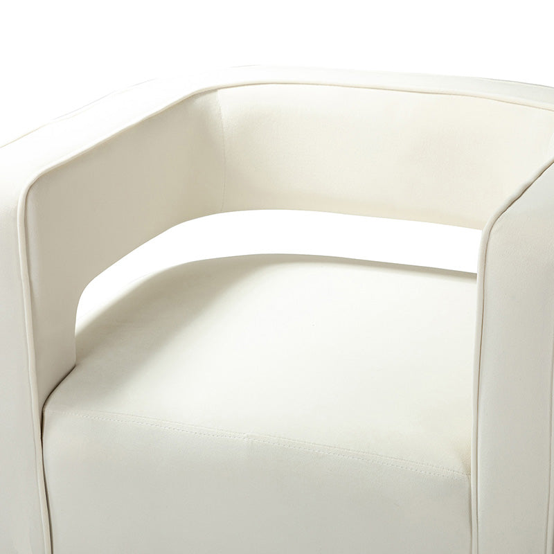 Agata Velvet Swivel Barrel Armchair - Modern Velvet Accent Chair with 360° Rotation for Living Room, Bedroom & Office